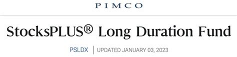 psldx|PIMCO StocksPLUS® Long Duration Fund INST .